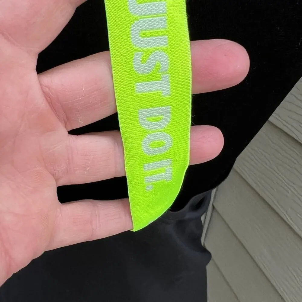 Nike black lime, Dri-Fit, rounded hem, women's size S